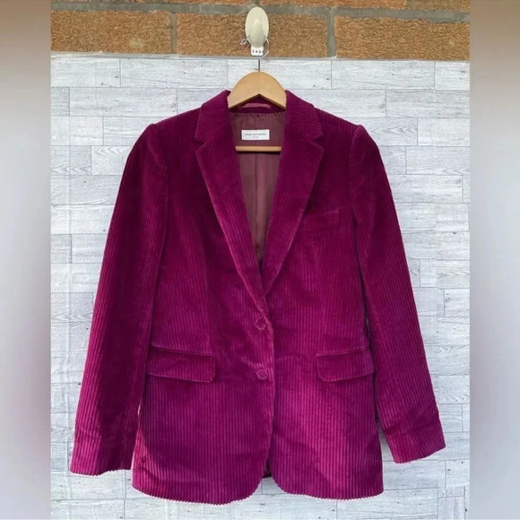 Dries Van Noten Stretch-Cotton Corduroy Jacket in fuchsia size 38/small - Picture 4 of 17